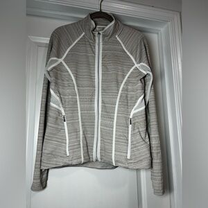 Athleta Women's Elation Tan and White Powervita Jacket